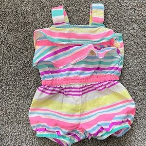 Neon stripe romper